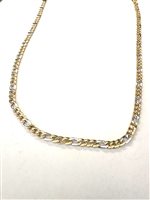 Collana Lo Scrigno Gioielli in Oro giallo PIATTA 3+1 BICOLORE FRED - PIATTA 3+1 BICOLORE FRED